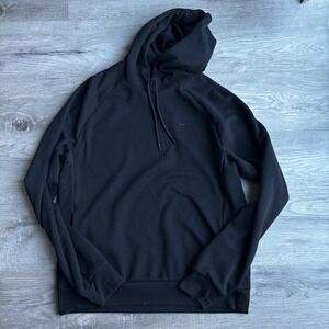 Nike Dri Fit Black Pullover Hoodie Sweatshirt Athletic Men's Small swoosh